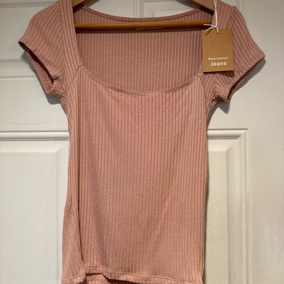 NEW! Reformation Bardot Top| Color Blush| Size S - Picture 2 of 6